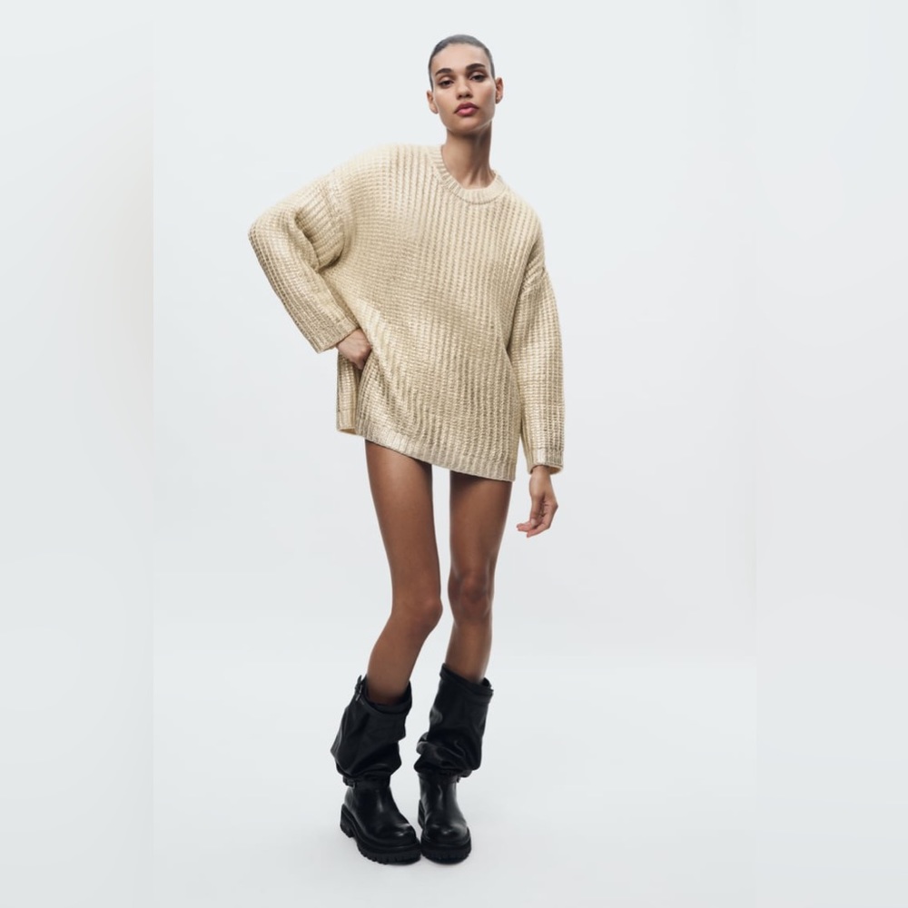ZARA Bloggers Fav Foil Knit Sweater